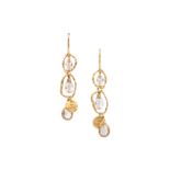 A pair of rock crystal pendent earrings, by Gucci