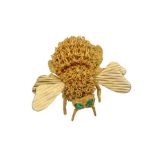 A gold and emerald novelty brooch, 1968