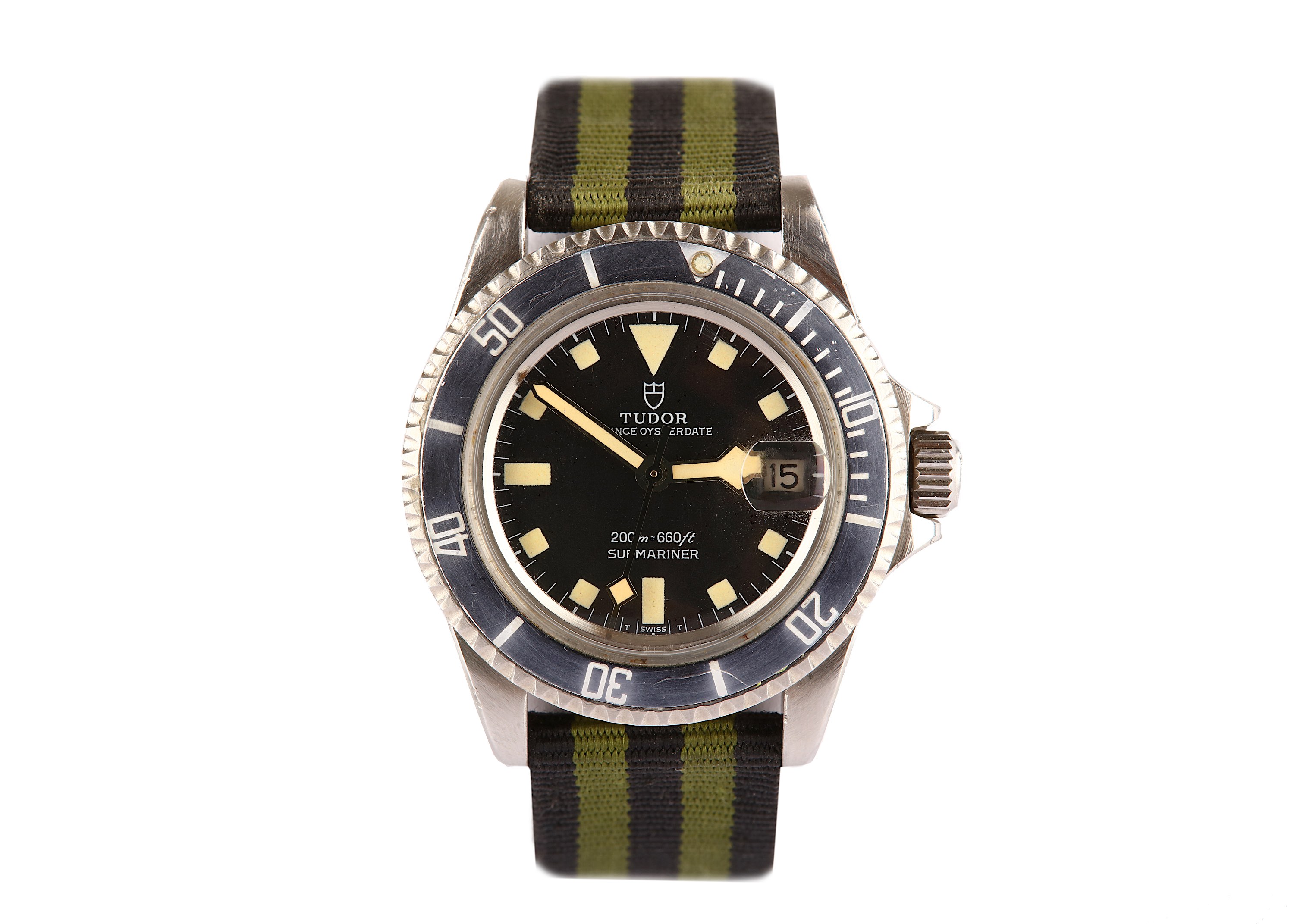 TUDOR. A STAINLESS STEEL AUTOMATIC CALENDAR DIVERS WATCH. Model: Prince Oysterdate Submariner (