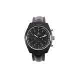 ZENITH. A STAINLESS STEEL AND BLACK PVD COATED MANUAL WIND CHRONOGRAPH WRISTWATCH. Maker: Zenith.