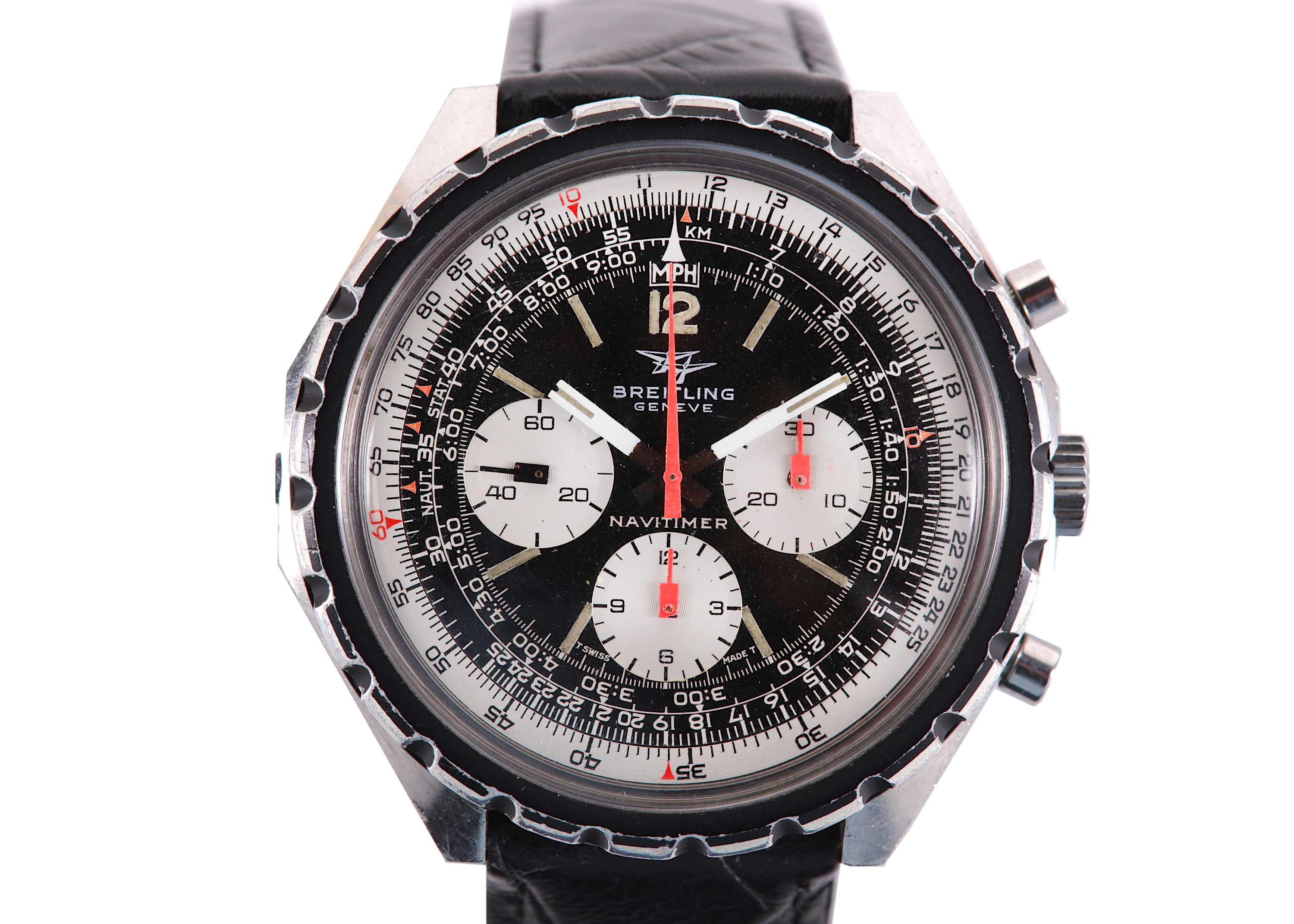 BREITLING. A OVERSIZED STAINLESS STEEL MANUAL WIND CHRONOGRAPH WRISTWATCH. Date: Circa 1967. - Image 6 of 6