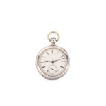 COIN SILVER FULL HUNTER POCKET WATCH. Date: C.1880’s.  Movement: Signed 'Lakeside' movement,