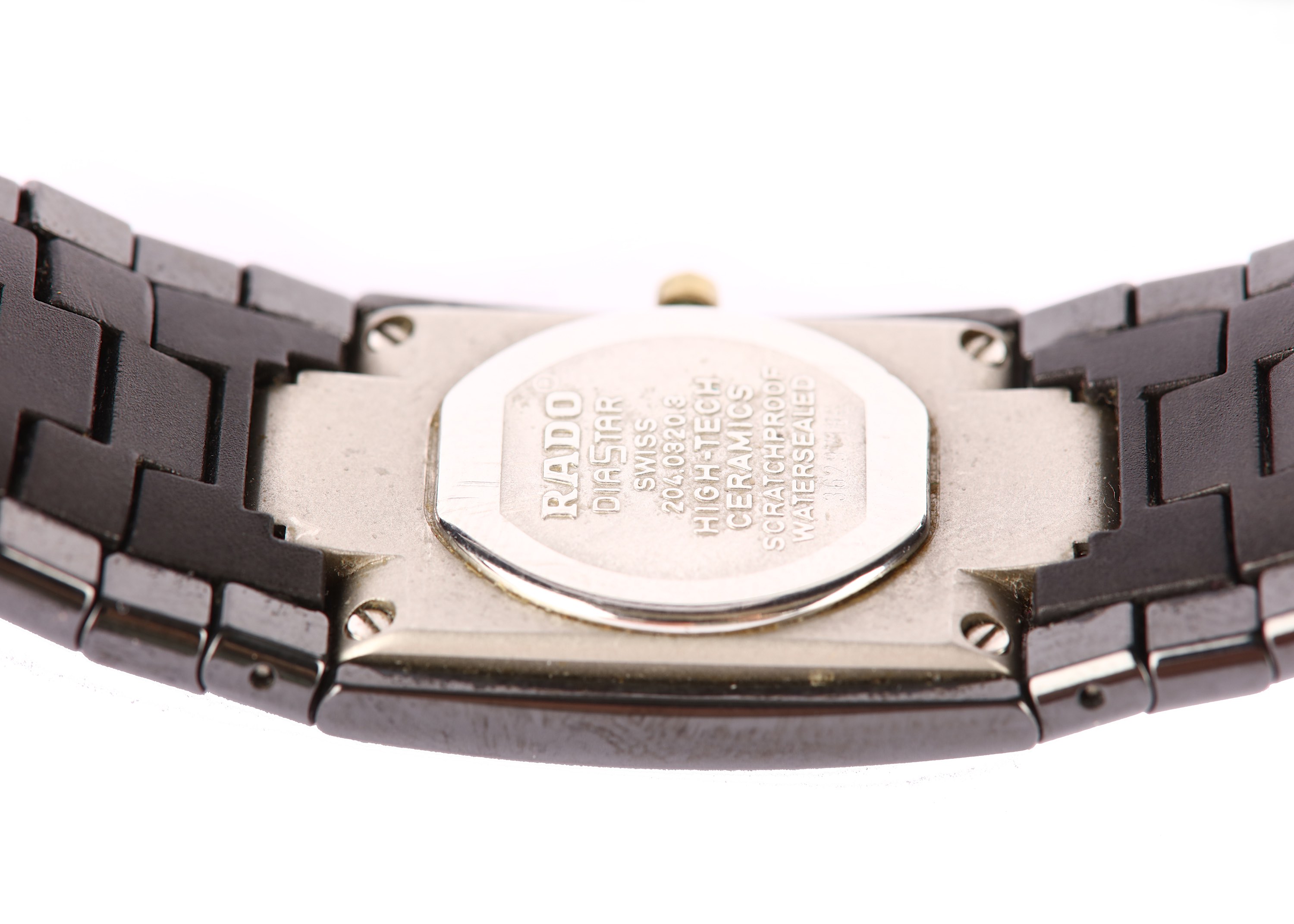 RADO. A LADIES CERAMIC QUARTZ BRACELET WATCH. Model: Diastar. Reference: 204.0320.3. Date: Circa. - Image 4 of 4