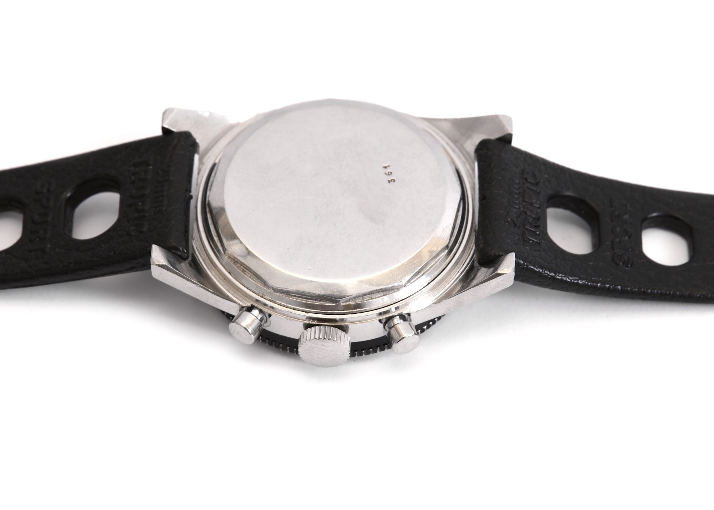 VILLARD. A STAINLESS STEEL CHRONOGRAPH WRISTWATCH. Case reference: 361. Date: C.1960's. Movement: - Image 5 of 6