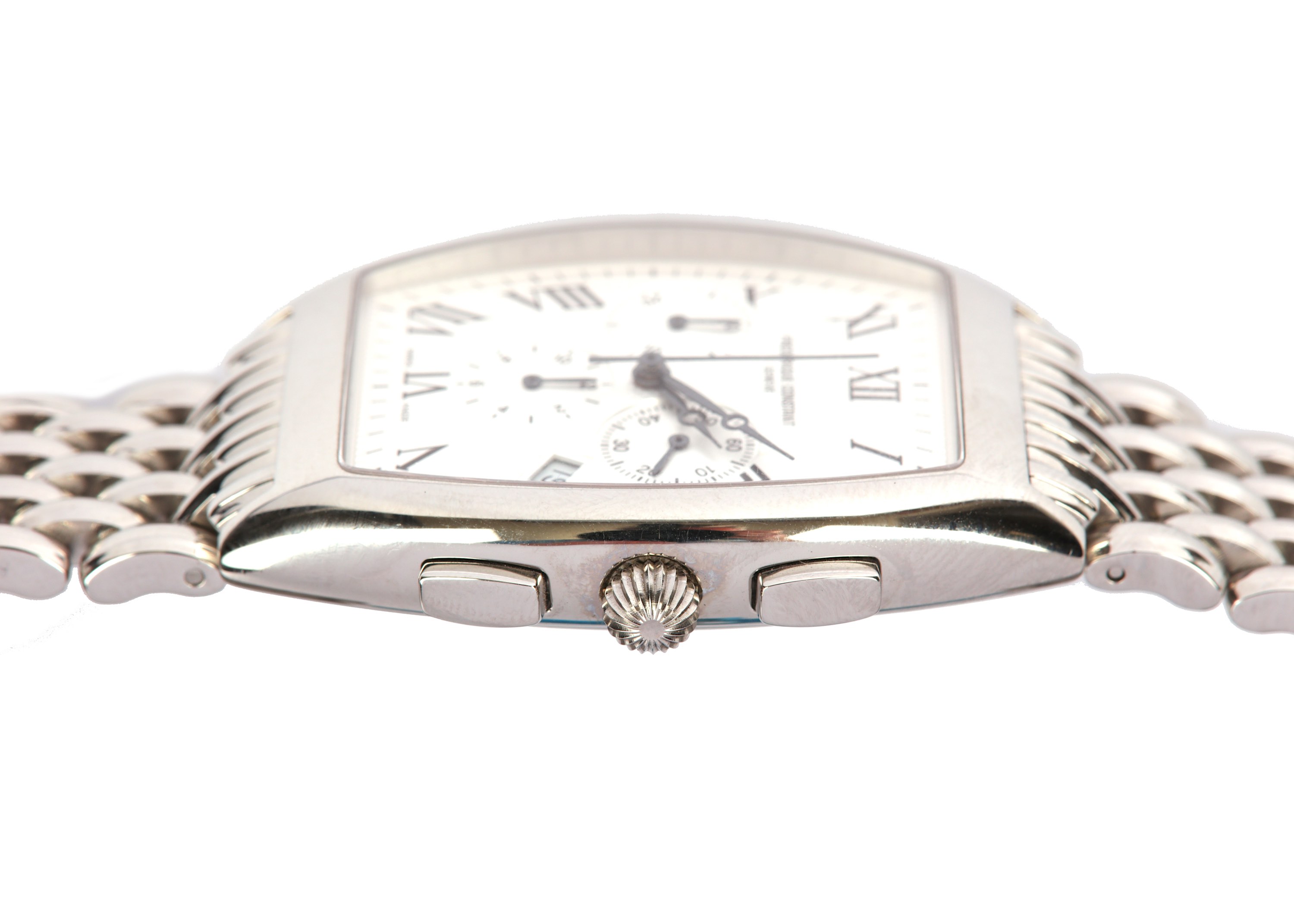 FREDERIQUE CONSTANT. A STAINLESS STEEL QUARTZ CALENDAR WRISTWATCH. Reference: FC-292X4T5/6. Date: - Image 3 of 5