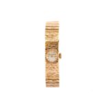 JEAN RENET. A LADIES 9K GOLD MANUAL WIND BRACELET WATCH. Date: 1959. Serial number: 610686.