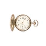 IWC (INTERNATIONAL WATCH CO). A CONTINENTAL SILVER  FULL HUNTER POCKET WATCH. Maker: IWC. Case