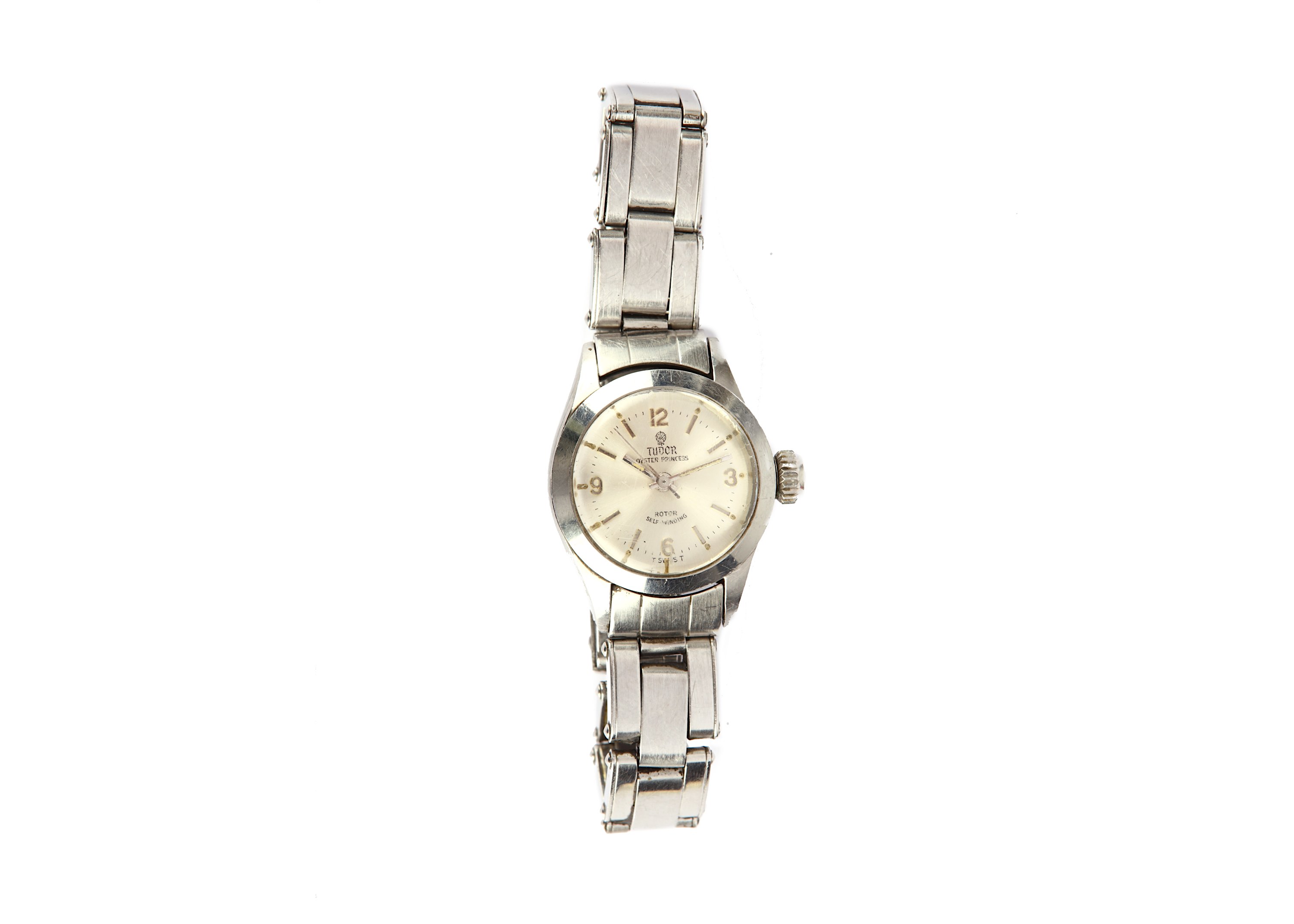 TUDOR. A STAINLESS STEEL AUTOMATIC BRACELET WATCH.  Model: Oyster Prince. Date: 1960’s. Movement: - Image 5 of 5