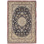 AN EXTREMELY FINE PART SILK NAIN RUG, CENTRAL PERSIA approx: 5ft.4in. x 3ft.7in.(163cm. x 109cm.)