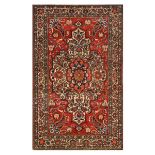 A FINE BAKHTIARI RUG, WEST PERSIA approx: 7ft.5in. x 4ft.7in.(226cm. x 140cm.) This rug has full