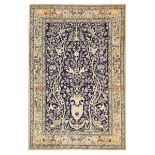 AN EXTREMELY FINE PART SILK ISFAHAN RUG, CENTRAL PERSIA approx: 5ft.4in. x 3ft.6in.(163cm. x 107cm.)