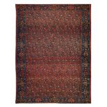 AN ANTIQUE MALAYIR RUG, WEST PERSIA approx: 7ft.5in. x 5ft.7in.(226cm. x 170cm.) Unusual design  for