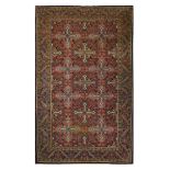 A FINE VERY UNUSUAL KASHAN RUG, CENTRAL PERSIA approx: 7ft.4in. x 4ft.7in.(224cm. x 140cm.) Nicely