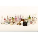 A large collection of various perfume and scent bottles, to include a French late 19th Century boxed