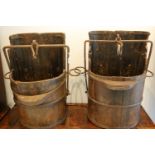 WITHDRAWN - A pair of Middle Eastern camel salt containers, 19th Century, with cast iron fittings,