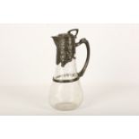 An Art Nouveau Jugendstil Kayserzinn pewter-mounted claret jug, circa 1900