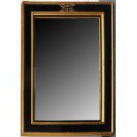 A large hall mirror, mid-20th Century, with a gilt and ebonised frame, 146 x 115cm