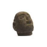 A COSTA RICAN STONE HEAD  Circa 1400 - 1500 A.D. C