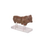 A ROMAN TERRACOTTA BULL Circa 1st Century A.D. Nat