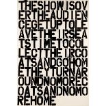 Christoper Wool & Felix Gonzalez-Torres (Colab), 'untitled (The Show Is Over)', 1993, offset