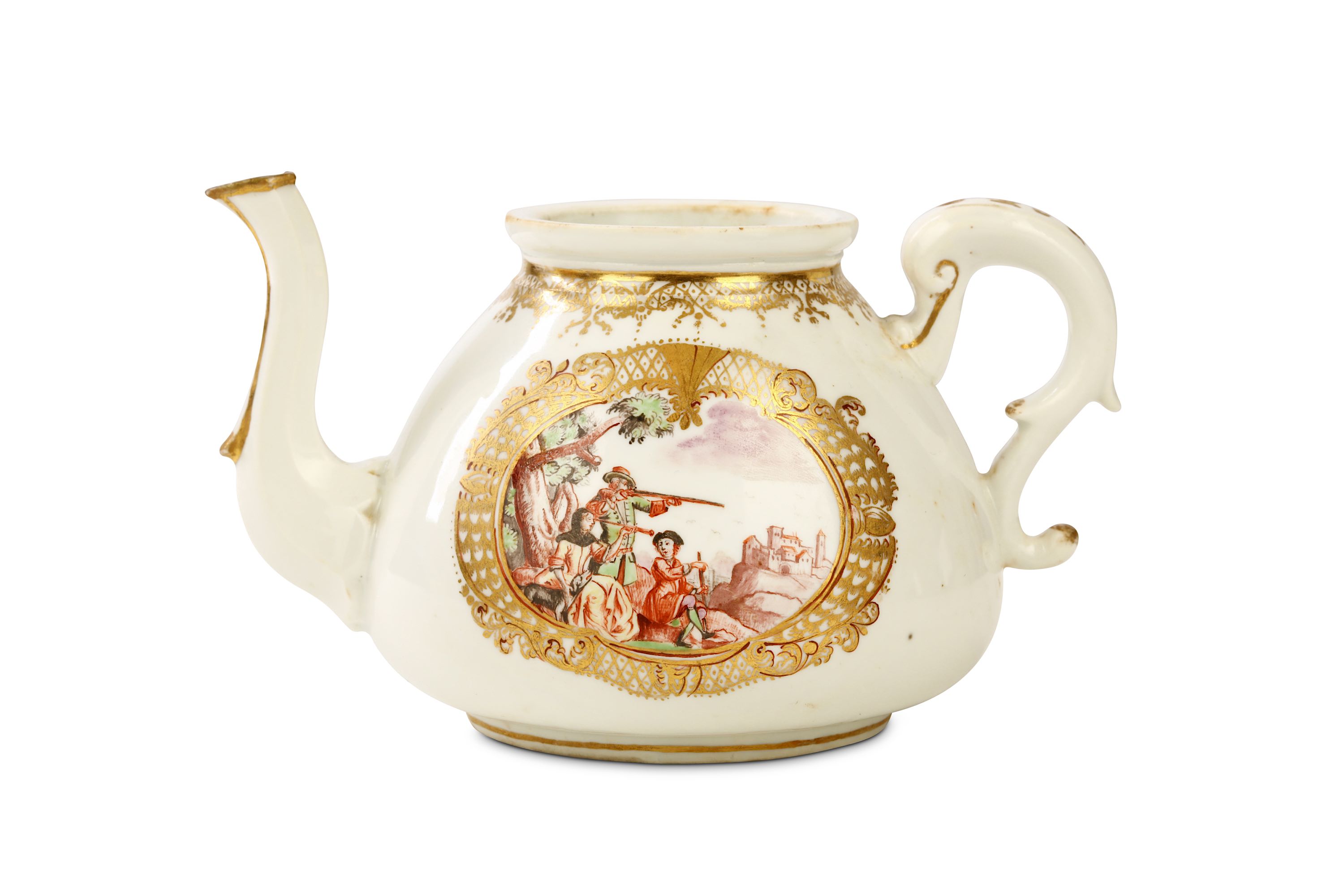 A MEISSEN HAUSMALER TEAPOT