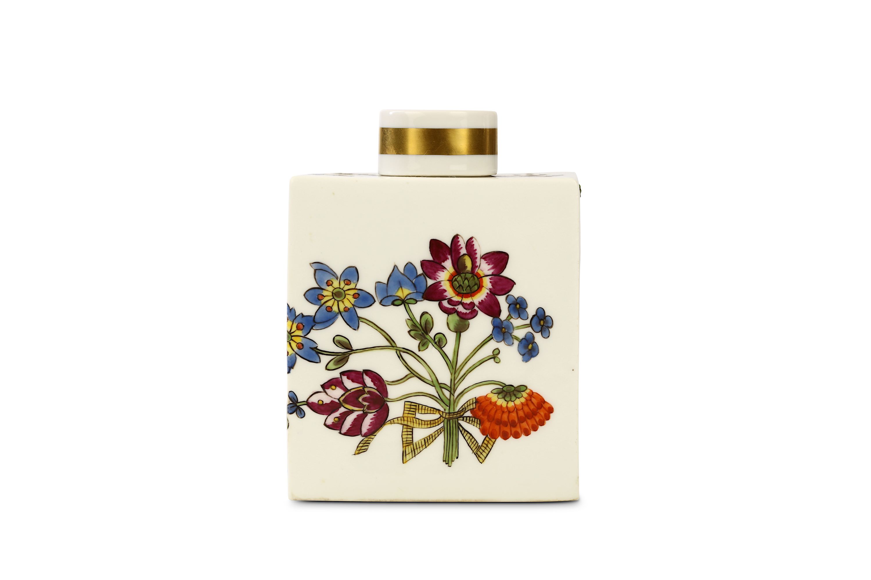 A MEISSEN RECTANGULAR TEA CANISTER - Image 3 of 5