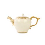 A MEISSEN TEAPOT AND A COVER