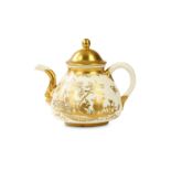 A MEISSEN HAUSMALER TEAPOT AND A COVER