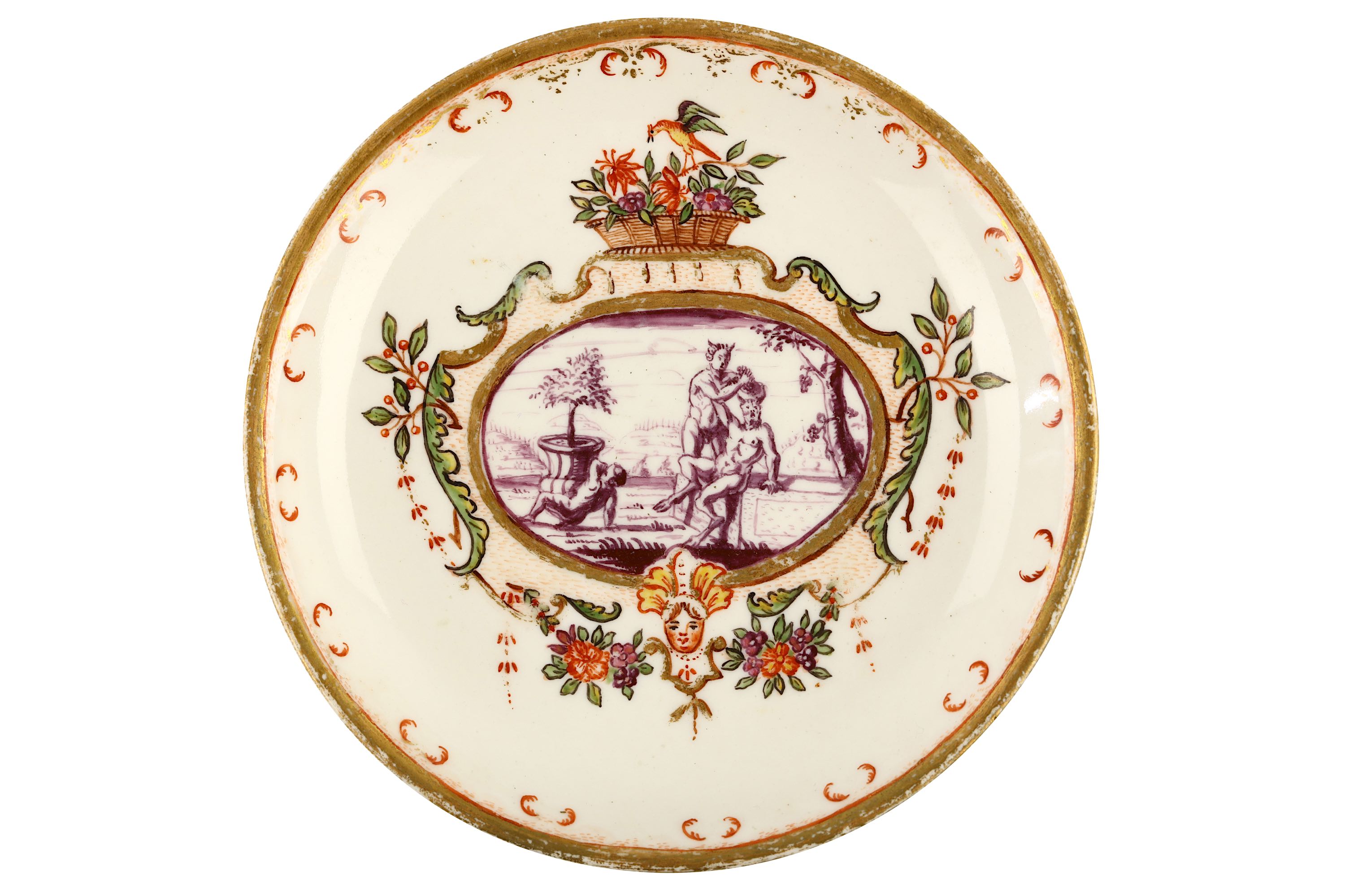 A MEISSEN HAUSMALER SAUCER