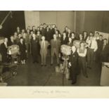 Montgomery of Alamein Vintage black and white photograph showing Lord Montgomery in a TV studio,