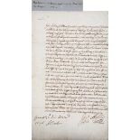 Affidavit, 1676 Affidavit signed 'Jno. Ashley', merchant of London, and 'Tho: Clarke', surgeon of