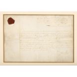 Cromwell (Oliver) Rare military commission on vellum signed by Cromwell ('O. Cromwell') appointing