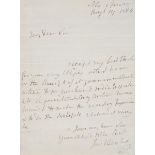 Banks (Joseph) Autograph letter signed ('Jos Banks