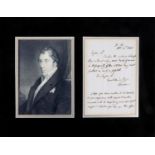 Hamilton-Gordon (George, Earl of Aberdeen) Autograph letter signed ('Aberdeen') regarding some