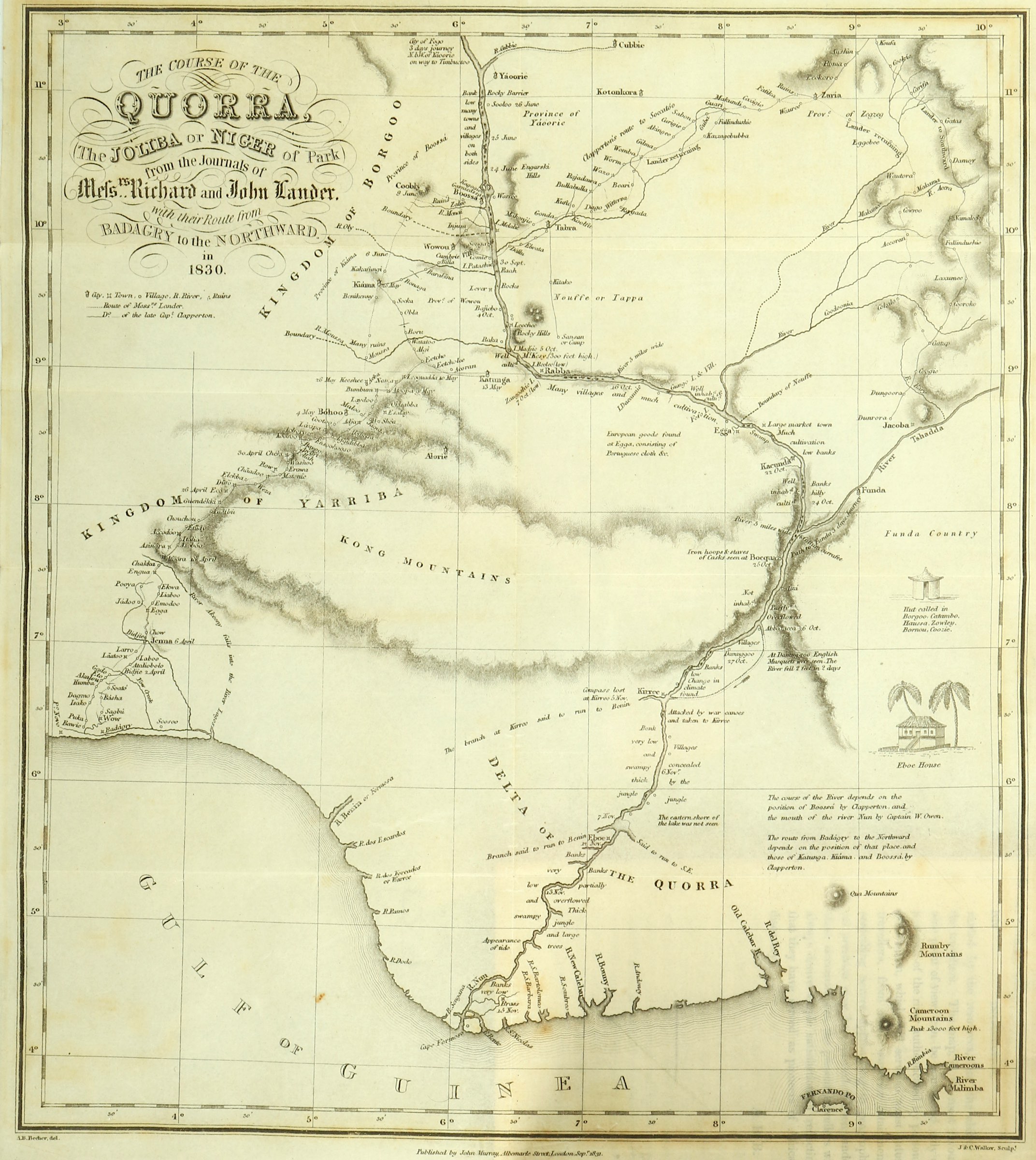 Africa.- Lander (Richard and John) Journal of an Expedition to Explore the Course and Termination of