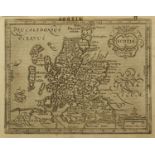 Miniature Maps of Scotland.- Mercator Gerhard & Hondius (Jodocus) Scotiae Tabula II, depicting the