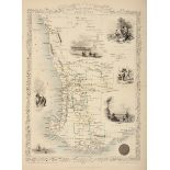 Australia.- Tallis (John) 5 engraved maps showing different regions of Australia including Tasmania,