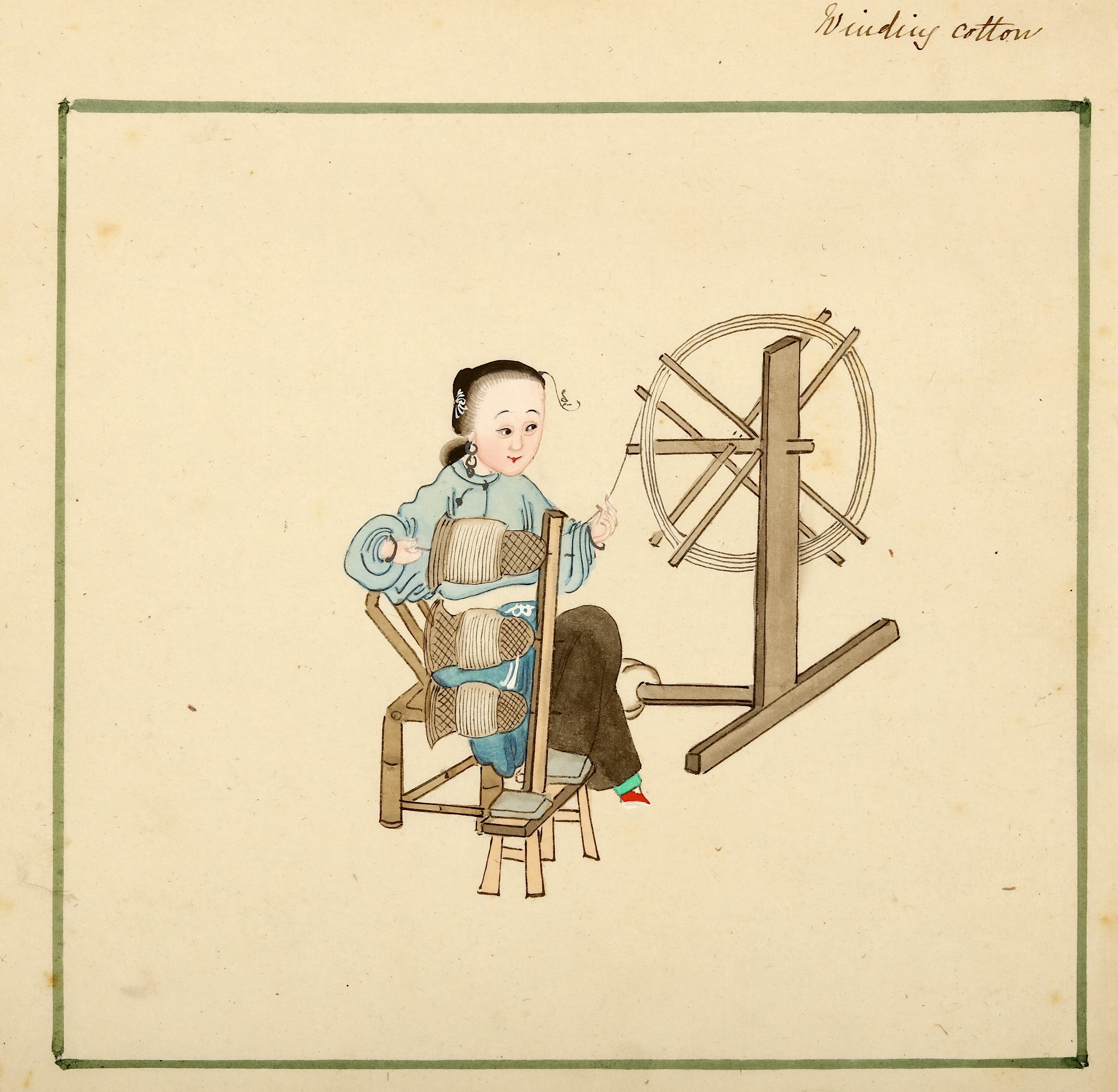 Chinese Trades.- Six subjects comprising Pedlar selling silk, Winding cotton, Embroiderers, - Image 2 of 2