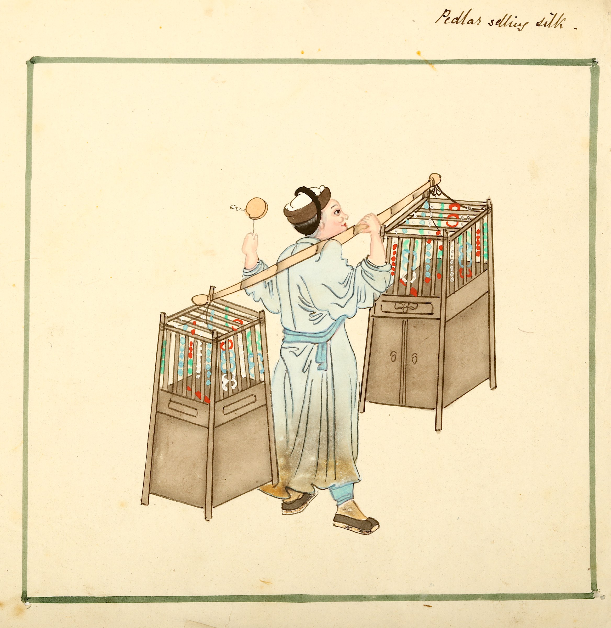 Chinese Trades.- Six subjects comprising Pedlar selling silk, Winding cotton, Embroiderers,