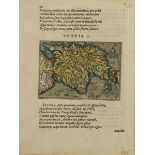 Miniature Maps of Scotland.- Ortelius (Abraham) and Favolius (Hugo) Scotiae Descriptio, a page of