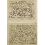 Miniature Maps of Scotland.-  Ortelius (Abraham)  Scotiae Descriptio, two leaves from the Italian