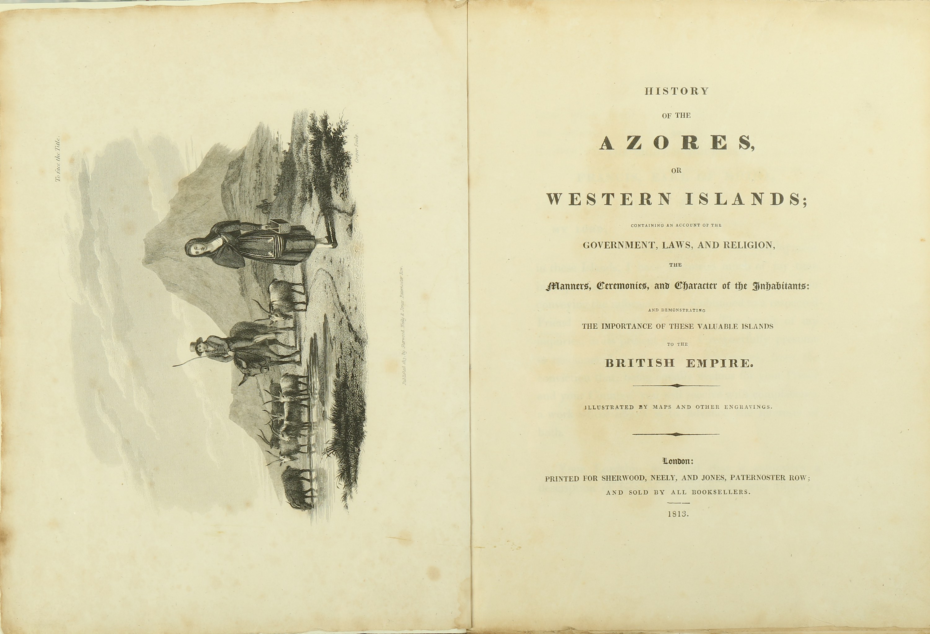 Azores.- [Ashe (Thomas)]  History of the Azores or Western Islands, FIRST EDITION, engraved - Image 3 of 3