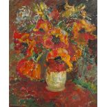 John McCutcheon, R.O.I. (1910-1995), 'Poppies in a Vase', signed 'JMCCUTCHEON' (lower left), oil