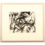 Dilip Sur (Indian, b.1960), In Search of Life (ii) 1993, charcoal, 30 x 36.5cm, label verso for