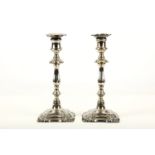 A pair of attractive Victorian silver-plated candlesticks, mid-19th Century, by Elkington & Co.,