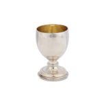 A George III antique sterling silver goblet, London 1768 by Charles Aldridge & Henry Green