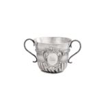 A Queen Anne antique Britannia standard silver porringer, London 1704 by John Cory