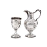 An American silver jug and goblet, New York circa 1850, by Charters, Cann & Dunn