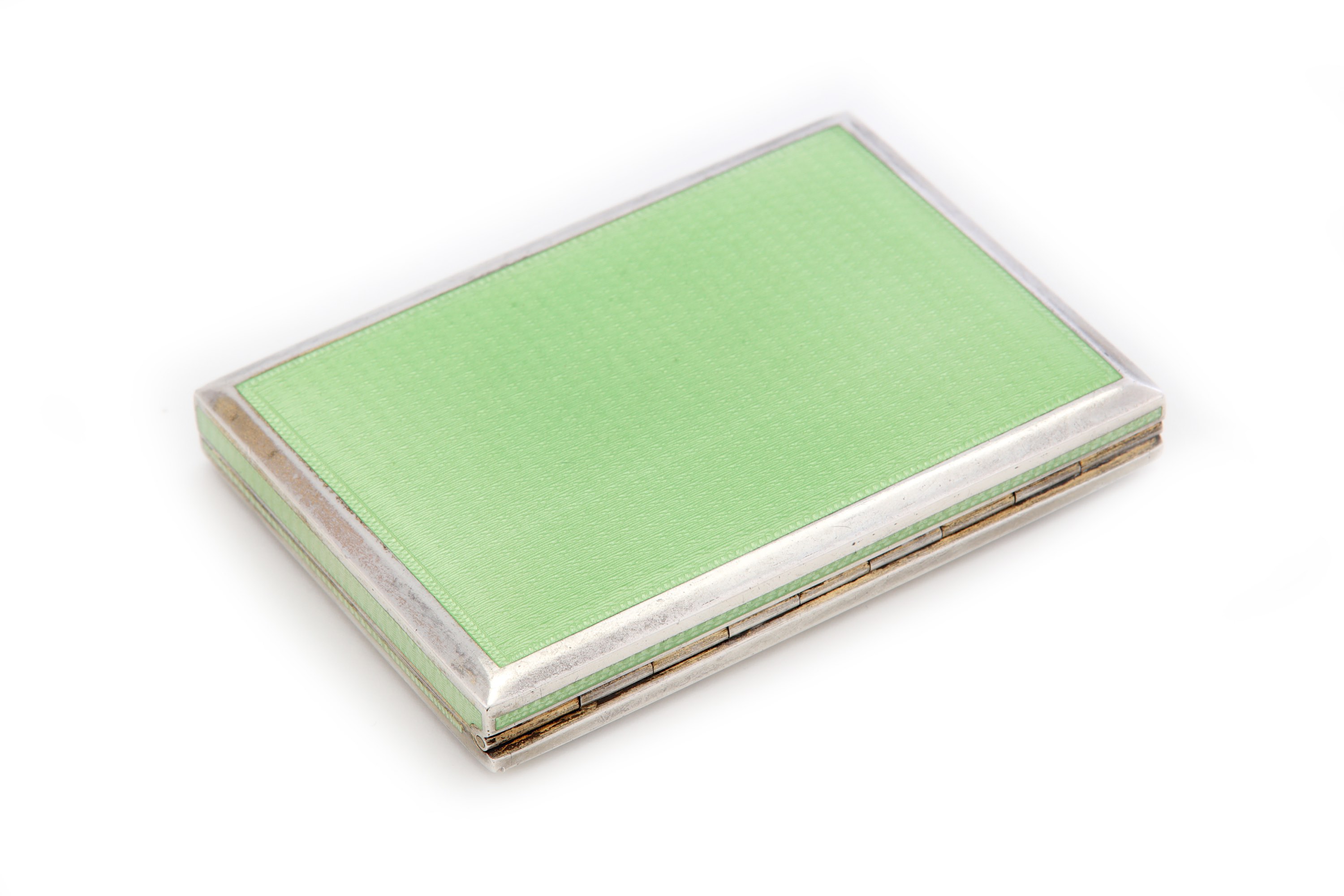 An early 20th century Austrian 935 standard silver, enamel and abalone shell inlaid cigarette case, - Image 2 of 4