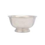 An early 20th century American sterling silver bowl, by Alvin Corporation Of plain circular form wit